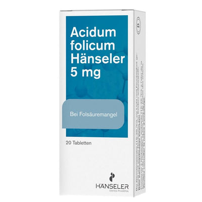 ACIDUM FOLICUM Hänseler Tabl 5 mg 20 Stk